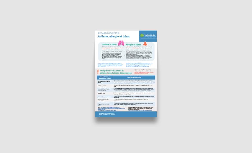Impact du tabagisme sur l'asthme et les allergies : mécanismes respiratoires, sensibilisation allergique et conséquences cliniques.