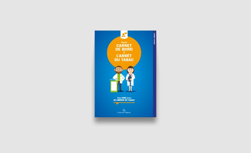 Carnet patient de suivi du sevrage tabagique comprenant des outils de motivation, un journal de consommation, des exercices de prévention des rechutes et un suivi des bénéfices observés après l’arrêt.